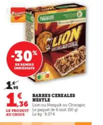 Hyper U BARRES CEREALES NESTLE offre