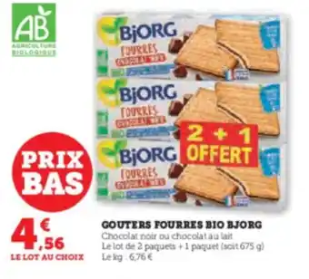 Hyper U GOUTERS FOURRES BIO BJORG offre
