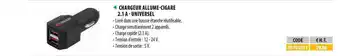 Chargeur Allume-cigare 2.1 A -universel