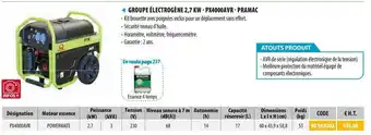 Groupe électrogÚne 2,7 Kw - Px4000avr - Pramac