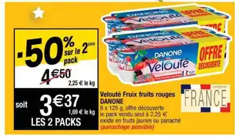 Cora x Carrefour Velouté Fruix Fruits Rouges Danone offre