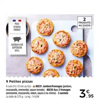 Thiriet 9 Petites pizzas offre