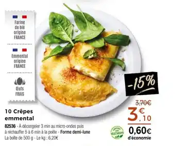 10 Crêpes emmental