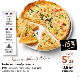 Thiriet Tarte saumon/poireaux offre