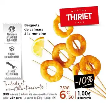 Thiriet Beignets de calmars à la romaine offre