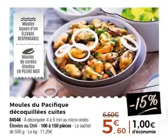 Thiriet Moules du Pacifique décoquillées cuites offre