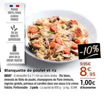 Thiriet Blanquette de poulet et riz offre
