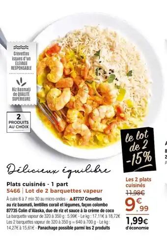 Thiriet Plats cuisinés - 1 part offre