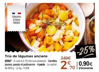 Thiriet Trio de légumes anciens offre