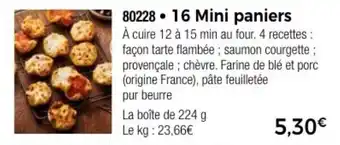 Thiriet 16 Mini paniers offre