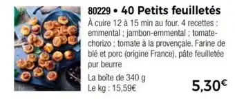 Thiriet 40 Petits feuilletés offre