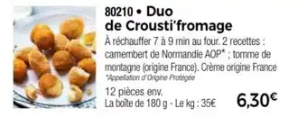 Thiriet Duo de Crousti'fromage offre