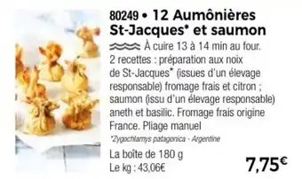 Thiriet 12 Aumônières St-Jacques* et saumon offre