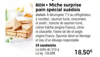 Thiriet Miche surprise pain spécial suédois offre