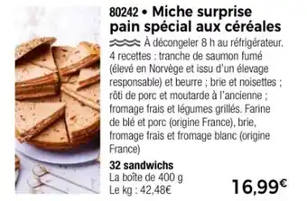 Thiriet Miche surprise pain spécial aux céréales offre