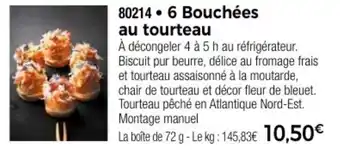 6 Bouchées au tourteau
