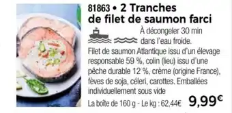 Thiriet 2 Tranches de filet de saumon farci offre