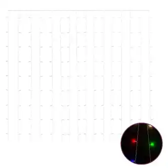 Bricomarché Vidaxl rideaux lumineux à led 3x3 m 300 led multicolore 8 fonctions offre