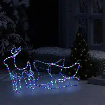 Bricomarché Vidaxl décoration de noël d'extérieur renne et traîneau 252 led offre