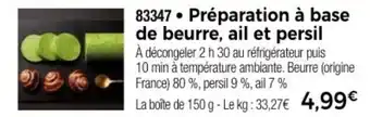 Thiriet Préparation à base de beurre, ail et persil offre