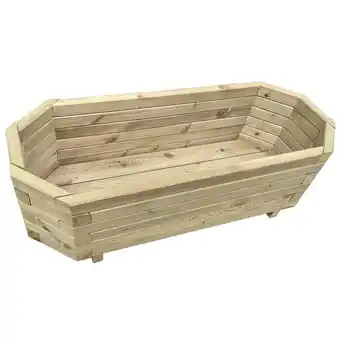Bricorama Jardinière 80 x 32 x 31 cm bois de pin imprégné - brun offre