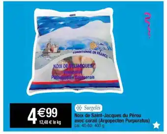 Noix De Saint-jacques Du Pérou Avec Corail (argopecten Purpuratus)