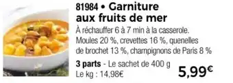 Thiriet Garniture aux fruits de mer offre