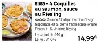 Thiriet 4 Coquilles au saumon, sauce au Riesling offre
