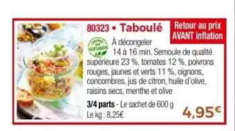 Thiriet Taboulé offre