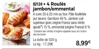 Thiriet 4 Roulés jambon/emmental offre