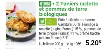 Thiriet 2 Paniers raclette et pommes de terre biologiques offre