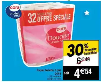 Cora x Carrefour Papier Toilette 2 Plis Cora offre