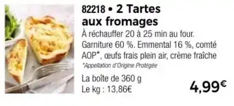 Thiriet 2 Tartes aux fromages offre