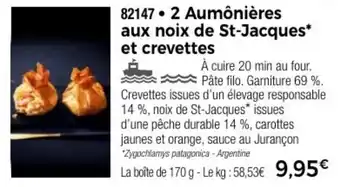 Thiriet 2 Aumônières aux noix de St-Jacques* et crevettes offre