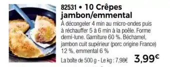Thiriet 10 Crêpes jambon/emmental offre