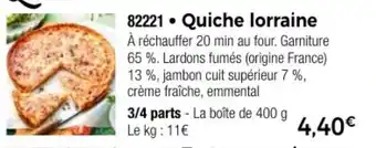 Thiriet Quiche lorraine offre