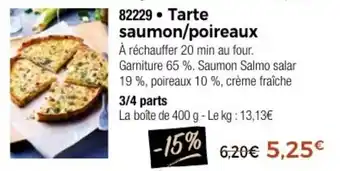 Thiriet Tarte saumon/poireaux offre