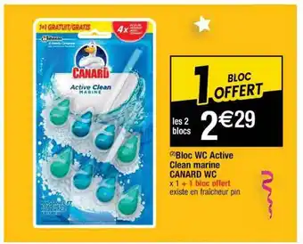 Cora x Carrefour Bloc Wc Active Clean Marine Canard Wc offre