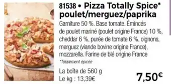 Thiriet Pizza Totally Spice* poulet/merguez/paprika offre