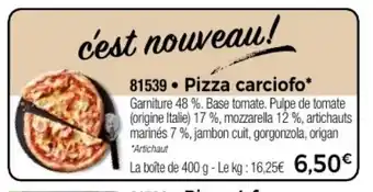 Thiriet Pizza carciofo offre