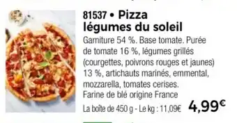 Thiriet Pizza légumes du soleil offre