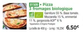 Thiriet Pizza 3 fromages biologique offre