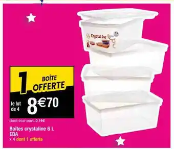 Cora x Carrefour Boîtes Crystaline 6 L Eda offre