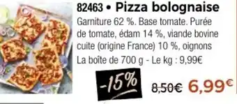 Thiriet Pizza bolognaise offre