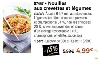 Thiriet Nouilles aux crevettes et légumes offre