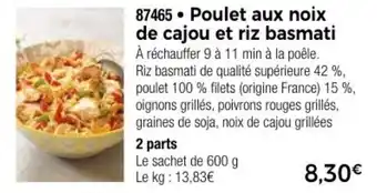 Thiriet Poulet aux noix de cajou et riz basmati offre