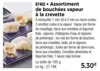 Thiriet Assortiment de bouchées vapeur à la crevette offre