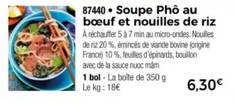 Thiriet Soupe Phô au bœuf et nouilles de riz offre