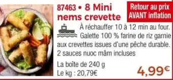 Thiriet 8 Mini nems crevette offre