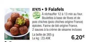 Thiriet 9 Falafels offre
